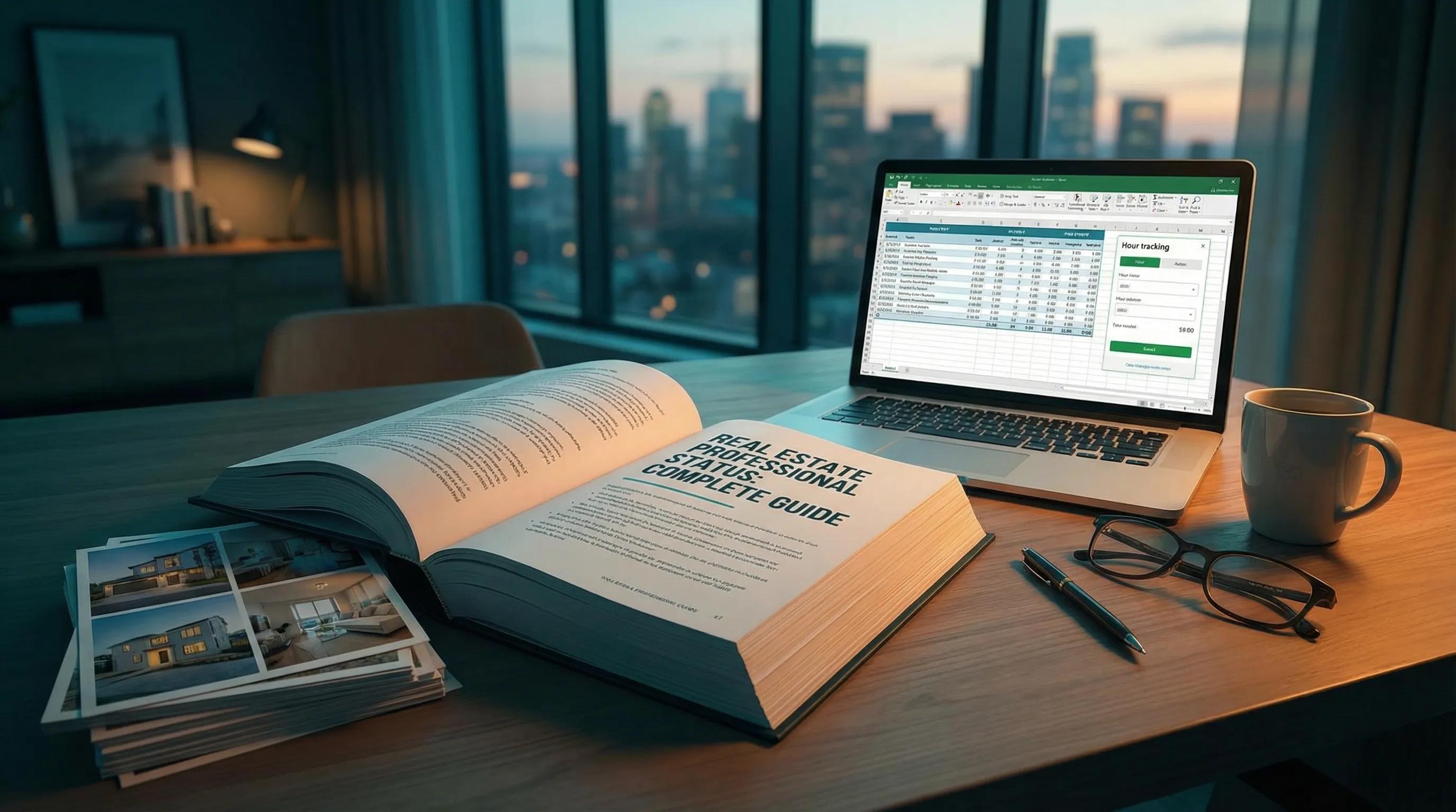 REPS guide document with property photos and hour tracking for real estate professional status complete guide