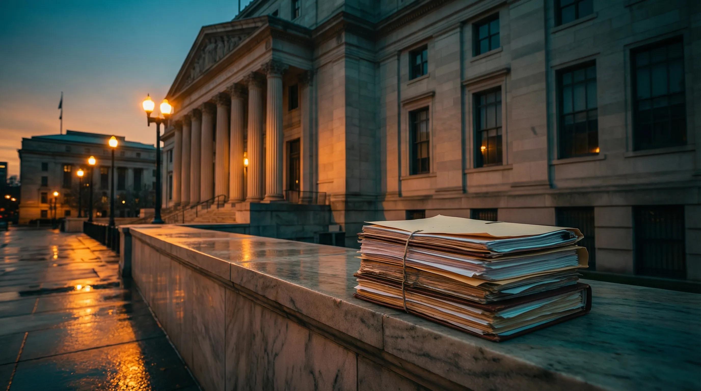 Courthouse exterior with legal documents for REPS audit horror stories and tax court cases