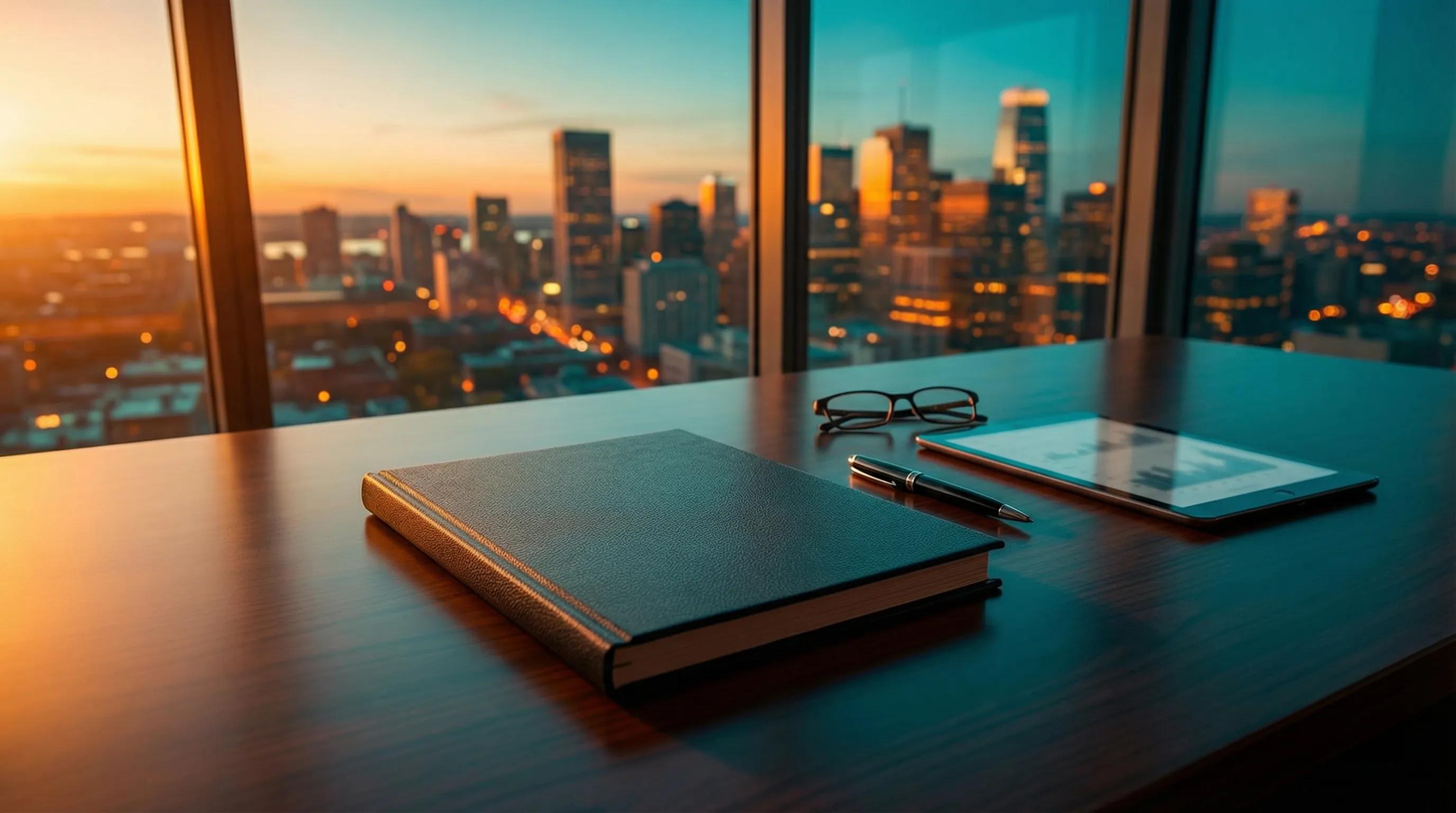 Executive summary document with city skyline for tax strategies master summary